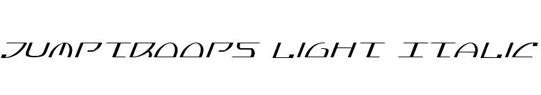 Jumptroops Light Italic font preview