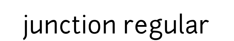 junction regular font preview