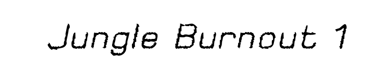 Jungle Burnout 1 font preview