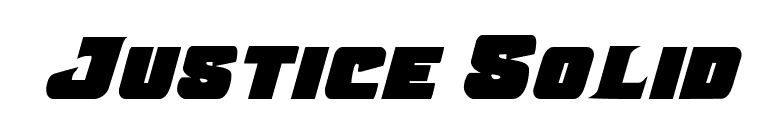 Justice Solid font preview