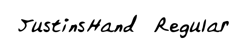 JustinsHand Regular font preview