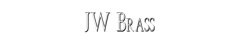 JW Brass font preview