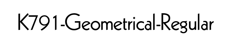 K791-Geometrical-Regular font preview