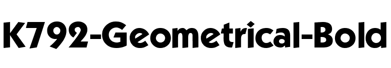 K792-Geometrical-Bold font preview