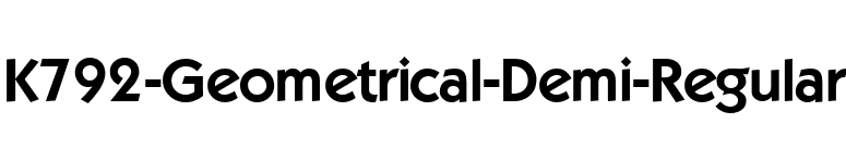 K792-Geometrical-Demi-Regular font preview