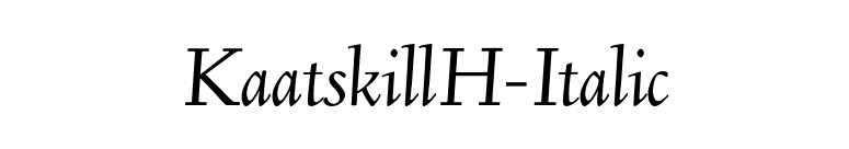 KaatskillH-Italic font preview