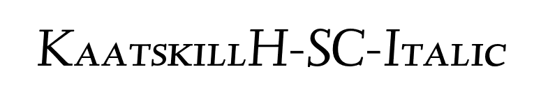 KaatskillH-SC-Italic font preview