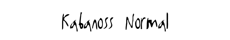 Kabanoss Normal font preview