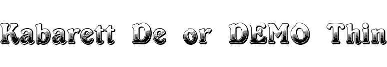Kabarett Decor DEMO Thin font preview