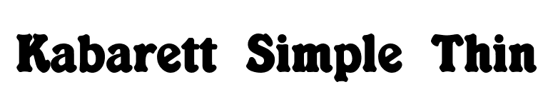Kabarett Simple Thin font preview
