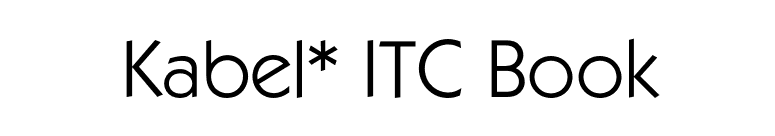 Kabel* ITC Book font preview