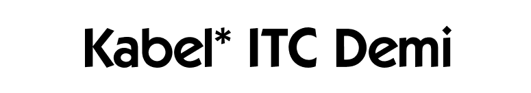 Kabel* ITC Demi font preview
