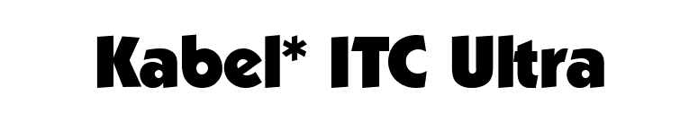 Kabel* ITC Ultra font preview