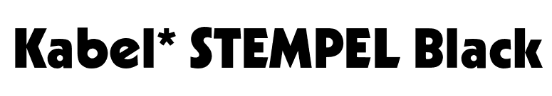 Kabel* STEMPEL Black font preview