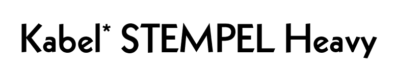 Kabel* STEMPEL Heavy font preview