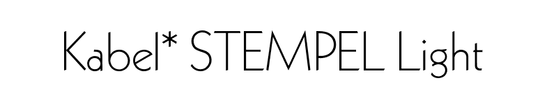 Kabel* STEMPEL Light font preview