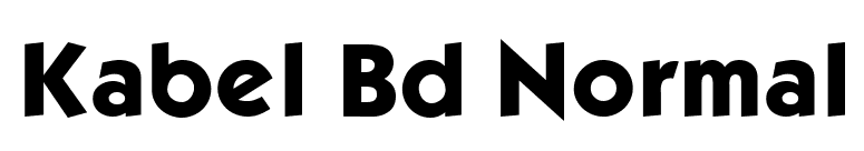 Kabel Bd Normal font preview