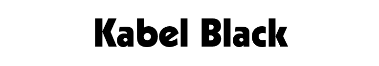 Kabel Black font preview