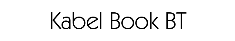 Kabel Book BT font preview