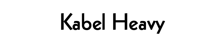 Kabel Heavy font preview