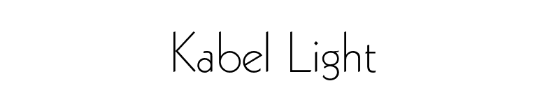 Kabel Light font preview