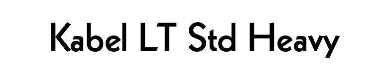 Kabel LT Std Heavy font preview