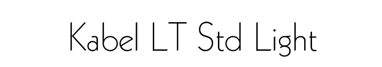 Kabel LT Std Light font preview