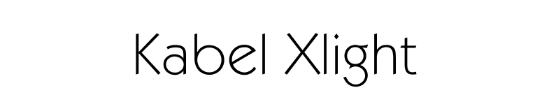 Kabel Xlight font preview