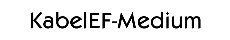 KabelEF-Medium font preview
