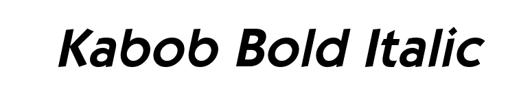 Kabob Bold Italic font preview