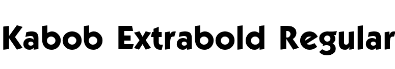 Kabob Extrabold Regular font preview