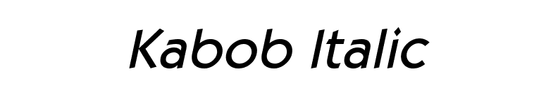 Kabob Italic font preview
