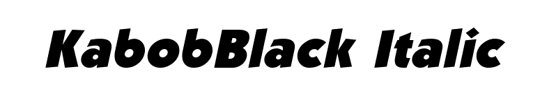 KabobBlack Italic font preview