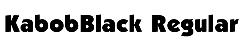 KabobBlack Regular font preview