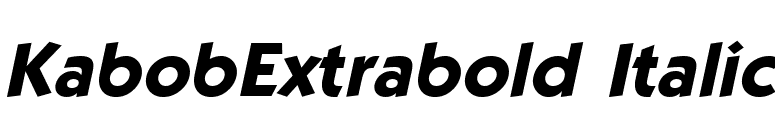KabobExtrabold Italic font preview
