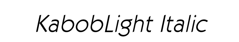 KabobLight Italic font preview
