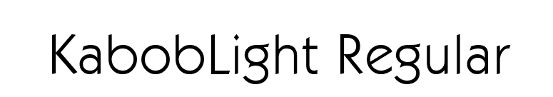 KabobLight Regular font preview