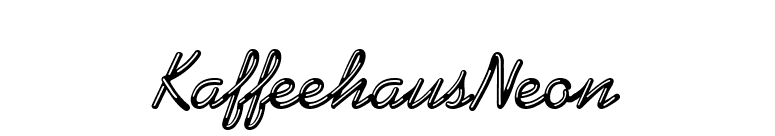 KaffeehausNeon font preview