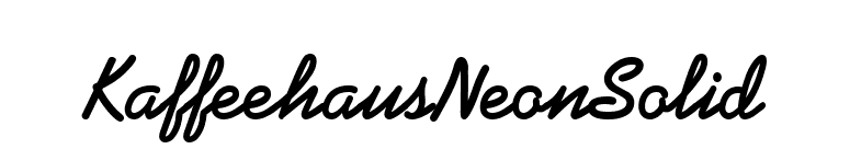 KaffeehausNeonSolid font preview
