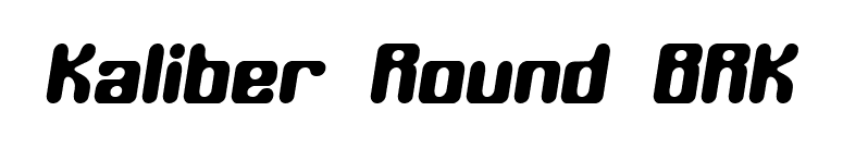 Kaliber Round BRK font preview