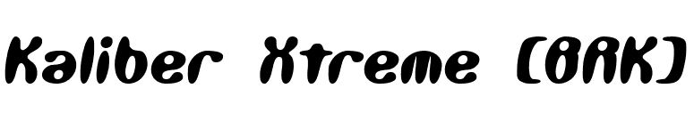Kaliber Xtreme (BRK) font preview