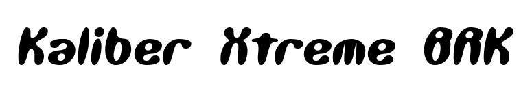 Kaliber Xtreme BRK font preview