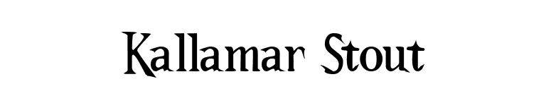 Kallamar Stout font preview