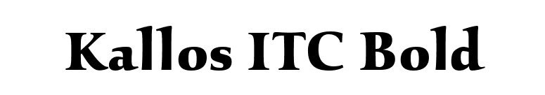 Kallos ITC Bold font preview