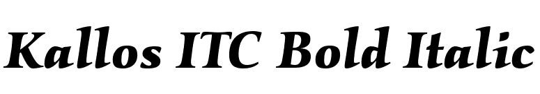 Kallos ITC Bold Italic font preview