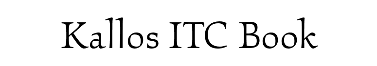 Kallos ITC Book font preview