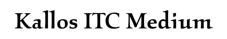 Kallos ITC Medium font preview