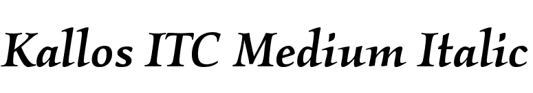 Kallos ITC Medium Italic font preview
