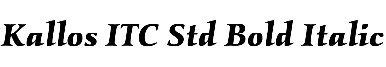 Kallos ITC Std Bold Italic font preview