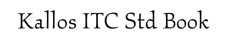Kallos ITC Std Book font preview